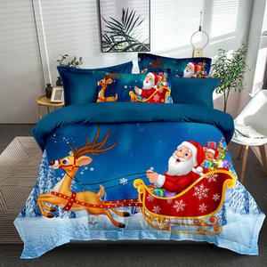 Aanpasbare 3D-bedrukte Kerstdekbedovertrek Enkele Dubbele Kingsize Beddengoed Set - Product Image 5