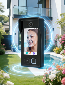 Hiwink Tuya <span class=keywords><strong>กริ่ง</strong></span>หน้าประตู WiFi 1080P กล้อง HD IP65ใบหน้ากันน้ำหลอดเลือดดำปาล์มสแกนลายนิ้วมือบัตร NFC การควบคุมการเข้าถึงรหัสผ่าน - Product Image 1