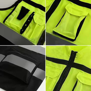 Chaleco de seguridad con cinta reflectante de alta visibilidad Ropa DE TRABAJO personalizable de suministro de fábrica Uso DE TRABAJO certificado - Product Image 5