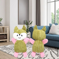 Jouet en peluche renard en gros, résistant aux morsures, durable, interactif pour animaux de compagnie, pour le jeu d'apport, la poursuite et les câlins