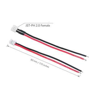 Cavo connettore JST PH a 2 pin da 200 mm, assemblaggio cavi maschio in PVC/Nylon con conduttore in rame puro per applicazioni elettroniche - Product Image 3