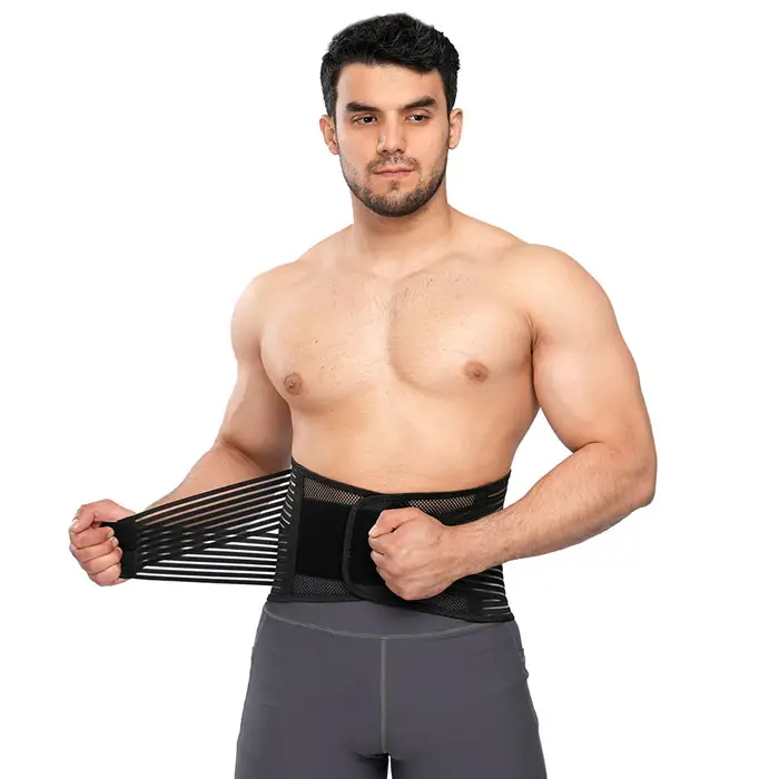 트리머 벨트 조정 가능한 체중 감량 랩 운동 따뜻한 전기석 가방 패드 허리 지원