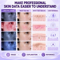 Analyseur de peau professionnel IA 36MP, appareil d'imagerie faciale multi-spectrale, analyse des cheveux et du visage à 8 spectres, équipement de beauté