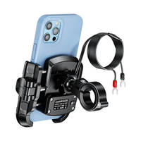 Support de téléphone pour moto Kewig M8SP-A1 36W Type C à charge rapide, étanche IP66, fixation rapide pour guidons de 22-32 mm
