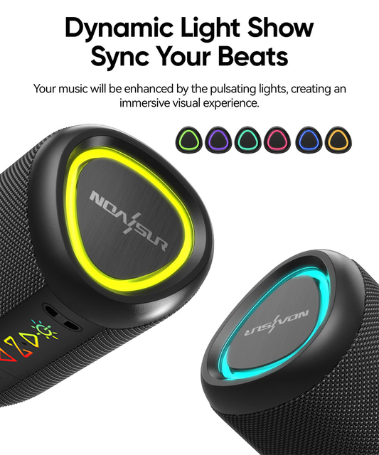 Mini Speaker IPX5 Waterproof RGB Dynamic Lights Portable Handle Support TF Card Wireless Speaker Perfect Gift for Music Lovers