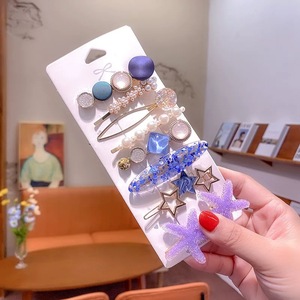Kadınlar taş inci elmas bling rhinestone saç pin altın metal kristal akrilik lüks kızlar saç klipleri <span class=keywords><strong>set</strong></span> aksesuarları çocuklar - Product Image 6