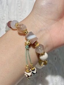 UM Jewelry Copper Trendy Geometric Fashionable and Delicate <b>Beaded</b> <b>Bracelet</b> for Unisex Daily Wear and Gift - Product Image 1