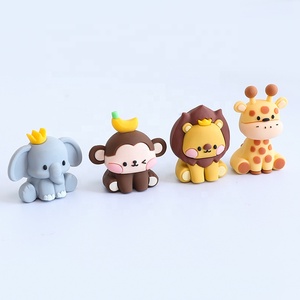 Figurines en plastique PVC souples au toucher caoutchouté, petits animaux OEM : tigre, lion, éléphant, singe, girafe, zèbre - Product Image 3