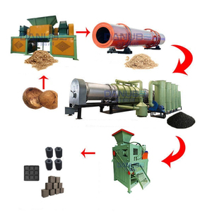 Best Charcoal Briquette Machines Black Charcoal Maker Machine From Trees Coconut Husk Charcoal Production Line - Product Image 1