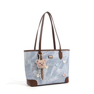 Borsa a Tracolla da Donna con Orsetto, Design <span class=keywords><strong>Graffiti</strong></span> con Fodera in Poliestere PU, Cerniera Personalizzabile per Autunno Estate - Product Image 4