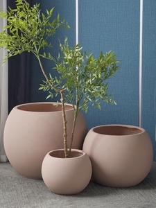 Pot en argile de magnésium, vase sphérique innovant pour les magasins de décoration intérieure de luxe, grand centre de présentation <span class=keywords><strong>botanique</strong></span> - Product Image 3