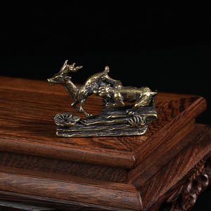 Nuovo arrivo antico rame tigre cattura vecchi <span class=keywords><strong>oggetti</strong></span> cervi antichi piccoli ornamenti - Product Image 3