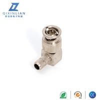 Conector Mini BNC Macho de 90 Grados, Cable Coaxial RG174/316 Engarzado