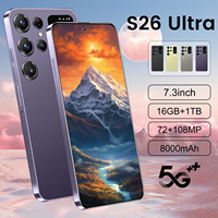 Teléfono Inteligente S26 Ultra 5G con Pantalla Grande, Android 14 Desbloqueado, 16GB+1TB, Deca Core para Juegos, 108MP, 8000mAh, Pantalla HD