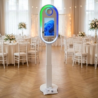 Photomaton miroir 15,6 pouces avec écran tactile capacitif Intel I5 et flight case, idéal pour les événements de location de mariages et plus encore