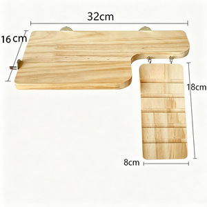 Solid Wood <b>Bird</b> <b>Cage</b> Platform With Cloud Shape Perches For Parrot Hamster Indoor Use Steel Wire Frame - Product Image 3