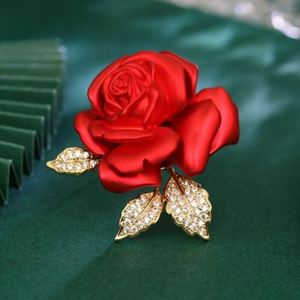 Broche de Rosa Roja de Moda, Accesorios de Ropa, Broches de Flores de Rosa para Mujer, Pin de Solapa para Boda, Corsage para Abrigo - Product Image 5