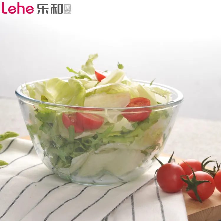 Mangkuk Salad Kaca Baru Mangkuk Microwave Kaca Tahan Panas