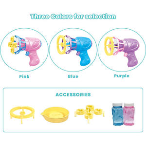 Pistola de Burbujas Eléctrica con Ventilador, 3 Colores, 2 Líquidos para Burbujas, Doble Modo, para Niños, Jardín, Playa, Fiestas, Regalos - Product Image 4