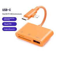 Adaptador de Lector de Tarjetas USB 3.0 de Alta Velocidad Tipo-C AC Compatible con Tarjetas SD y TF, para iPhone, Teléfonos Android, Cámaras, PC, Tabletas, Nuevo