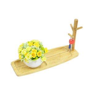 Bamboo entryway key storage box, a decorative piece for the front door, a cute <b>potted</b> <b>plant</b> stand for storage. - Product Image 2