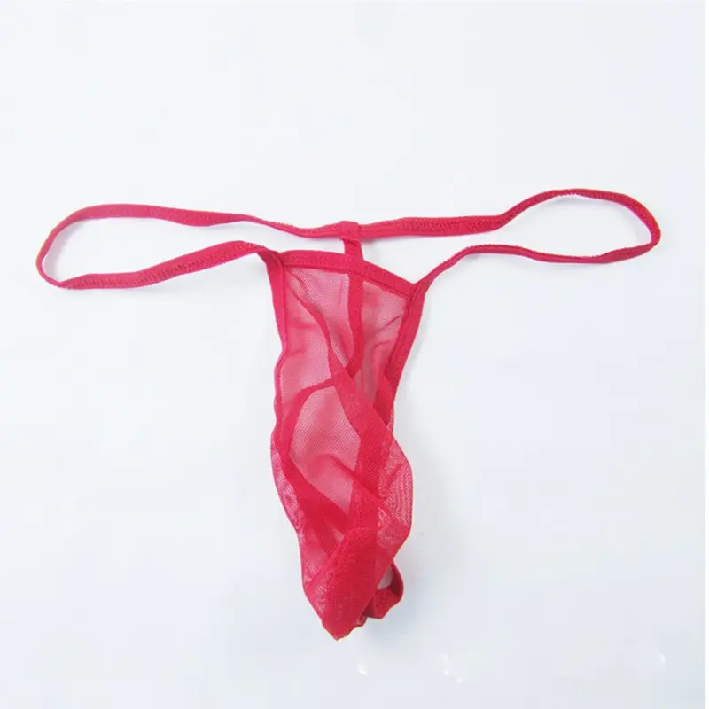 Großhandel Herren Mini Bikini Sexy niedrige Transparenz Unterwäsche Bulge Pouch G-String Tanga Slips Höschen