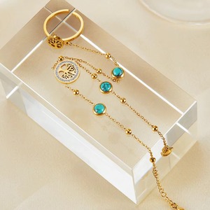 Pulsera con Colgante de Árbol de la Vida en Acero Inoxidable Chapado en Oro para Mujer, Joyería Moderna y Versátil para Aniversario, Gran Venta - Product Image 3