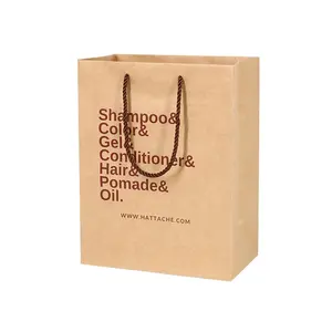 Paper Bag With Design Wholesale Brown Kraft Paper Bags Printed With Rope Handle