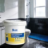 Revêtement liquide imperméable élastomère avec résine acrylique PU, 5 gallons, application au pinceau pour toitures en métal, béton et tuiles