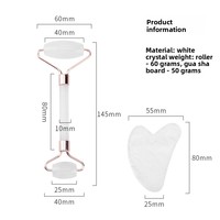 Masseur facial à double tête en quartz rose en forme de cœur, prêt pour l'exportation, ensemble domestique Gua Sha stimulant les fascias oculaires