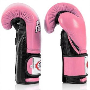 Wholesale Fairtex Pink Muay Thai Boxing Gloves Breathable Moisture Wicking Adjustable <b>Wrist</b> <b>Strap</b> Hook Loop Closure Real Cowhide - Product Image 3
