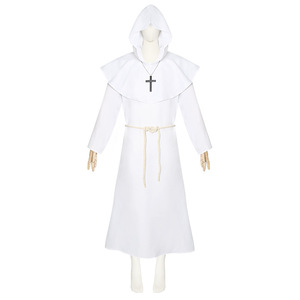 Capa con capucha negra hecha a medida para disfraz de Halloween, disfraz de adulto, tela de poliéster de color sólido, entrega rápida - Product Image 2