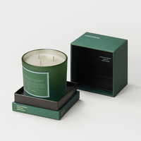 Boîte d'emballage cadeau personnalisée avec logo personnalisé, vide, luxueuse, rigide, trio de bougies parfumées de 30 cl (8 oz) pour les entreprises de bougies