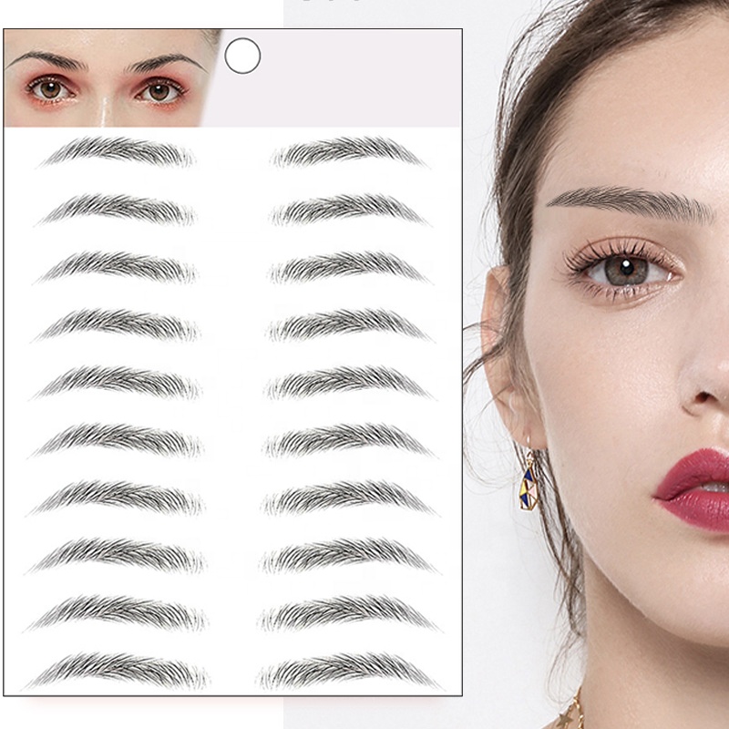 2022 OEM оптовая продажа 6D наклейки для бровей натуральная татуировка для бровей 3D наклейка для бровей