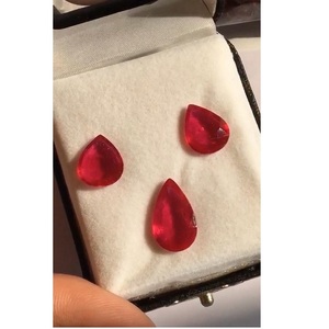 ลูกแพร์ทับทิมธรรมชาติเกรด AAA อัญมณีเจียระไนแบบหลวมขนาดผสมให้ความร้อนได้รับการรับรองจาก mozambique สีแดงมีใบรับรอง IGI - Product Image 1