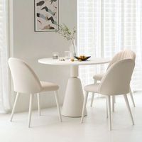 Moderner Runder Gesinterter Steintisch Minimalistische Freizeit-Esszimmerstuhl-Kombination für Zuhause, Balkon und Besucherempfang