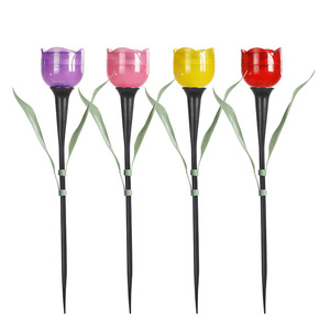 Luces solares para jardín Hejia Tulip de 5W, luces LED coloridas para exteriores, para decoración de caminos y patios. - Product Image 3