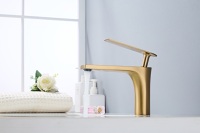 Robinet de lavabo moderne chromé de qualité professionnelle, en laiton robuste, avec cartouche céramique, monotrou, à poser sur comptoir, pour hôtels et écoles