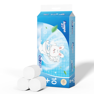 Precio personalizado 5 capas 72 rollos rollo de pulpa de madera virgen papel higiénico suave logotipo personalizado toallas de papel pañuelos faciales rollo de papel - Product Image 3