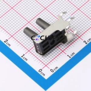 TC-1125-A13.0-B13.0-260 Tactile Switch Through hole-3P,8.6x16.2mm Switch Round Button 2.6N Right Angle Insert With Bracket - Product Image 2