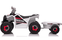 Quad électrique pour enfants avec remorque, batterie 6V7AH, MP3, jouet en plastique pour les enfants de 3 à 8 ans