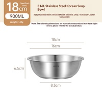 Ensemble de bols mélangeurs en acier inoxydable 316 avec saladier empilable réutilisable pour la pâtisserie, la cuisson, la préparation des repas et le rangement en cuisine