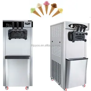 Machine économique commerciale automatique à usage domestique à trois saveurs machine à crème glacée molle à vendre