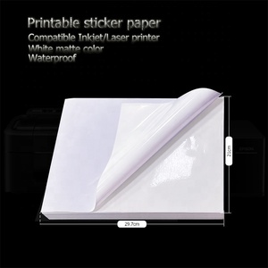 Wholesale 8.5"x11" Printable Adhesive Label Paper Sheets for Laser&amp;inkjet <strong>Printers</strong> Glossy White Waterproof Vinyl <strong>Sticker</strong> Paper - Product Image 5
