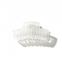 Pince à cheveux en acétate 9 cm, motif écossais, barrette translucide colorée, accessoires de mode pour femmes, cadeau de fête