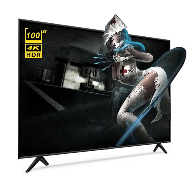 TV-100-110 Inch 2160P Full HD UHD 4K LED Smart TV for Live TV Station Android TV WIFI YouTube Playback