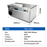 Cuisinière Teppanyaki Industrielle Commerciale In-Smart Gaz Électrique Acier Inoxydable de Grade 304 Grill à Hamburgers Machine à Griller Blackstone