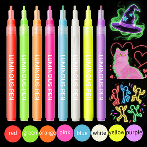 Bolígrafos de pintura acrílica fluorescente UV de neón personalizados, marcador de pintura luminoso <span class=keywords><strong>para</strong></span> pintura rupestre, taza, cerámica, vidrio y más - Product Image 5