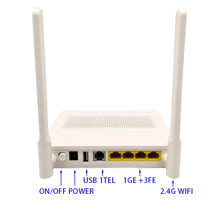 our OEM 1GE+3FE+2.4G HK725 onu ont ftth with a best price and a good quality