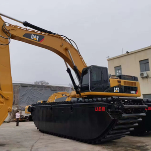 Excavatrice amphibie Caterpillar 349DL d'occasion de 50 tonnes à bras long pour le dragage marin lourd et les travaux fluviaux - Product Image 5